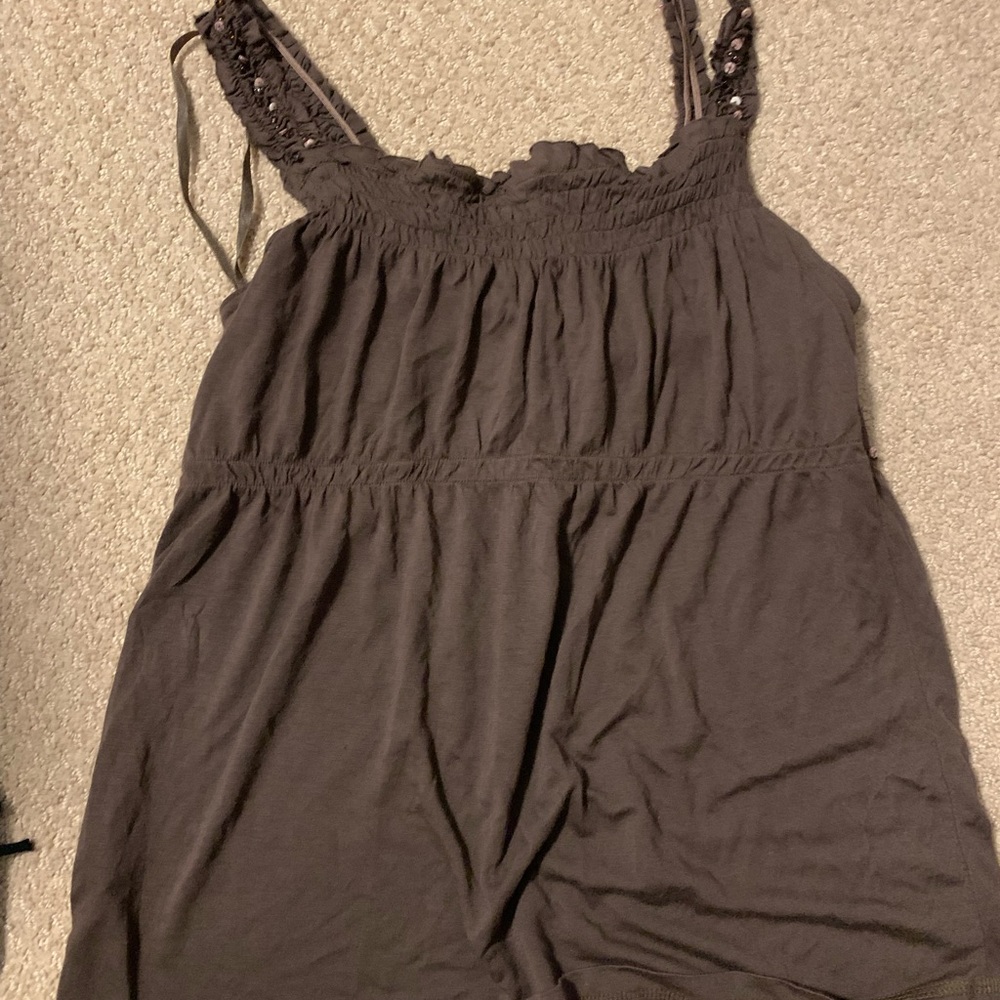 Amazing brown beaded top - Picture 2 of 4